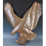 FABULOUS RETRO HAMMERED AND MOULDED COPPER ART IN THE FORM OF A EAGLE