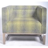 LYNDON DESIGN - ORTEN ARMCHAIR / LOUNGE CHAIR UPHOLSTERED IN GREEN AND GREY