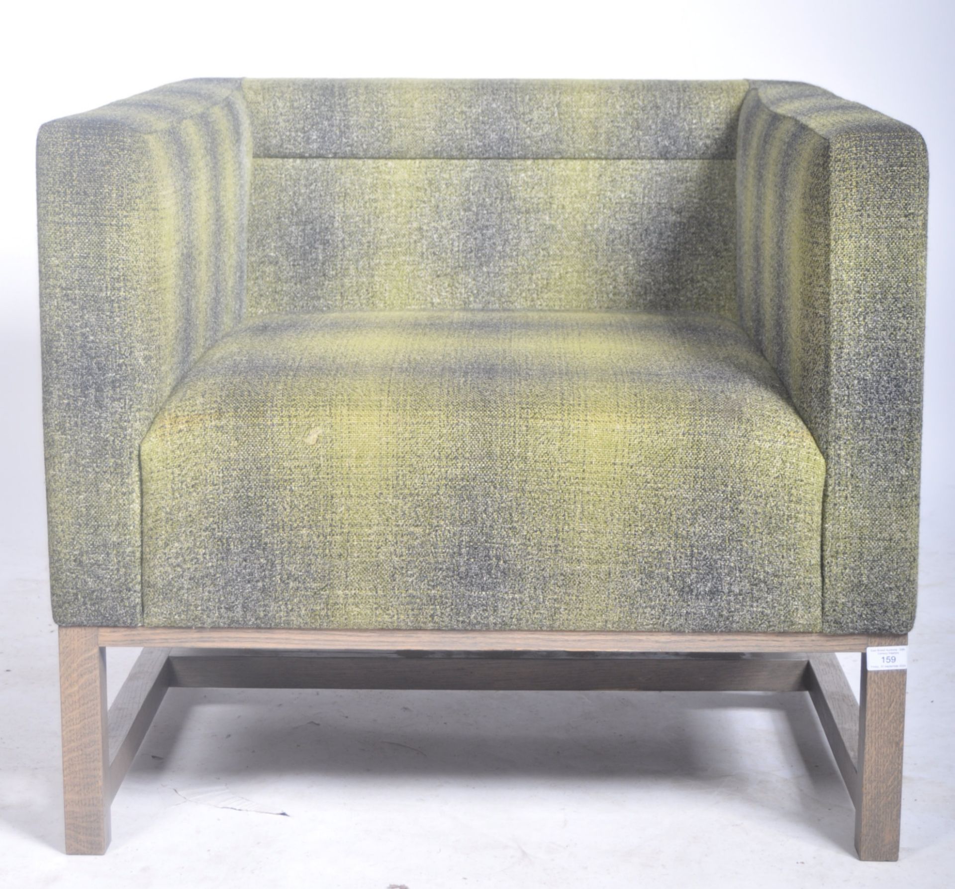 LYNDON DESIGN - ORTEN ARMCHAIR / LOUNGE CHAIR UPHOLSTERED IN GREEN AND GREY