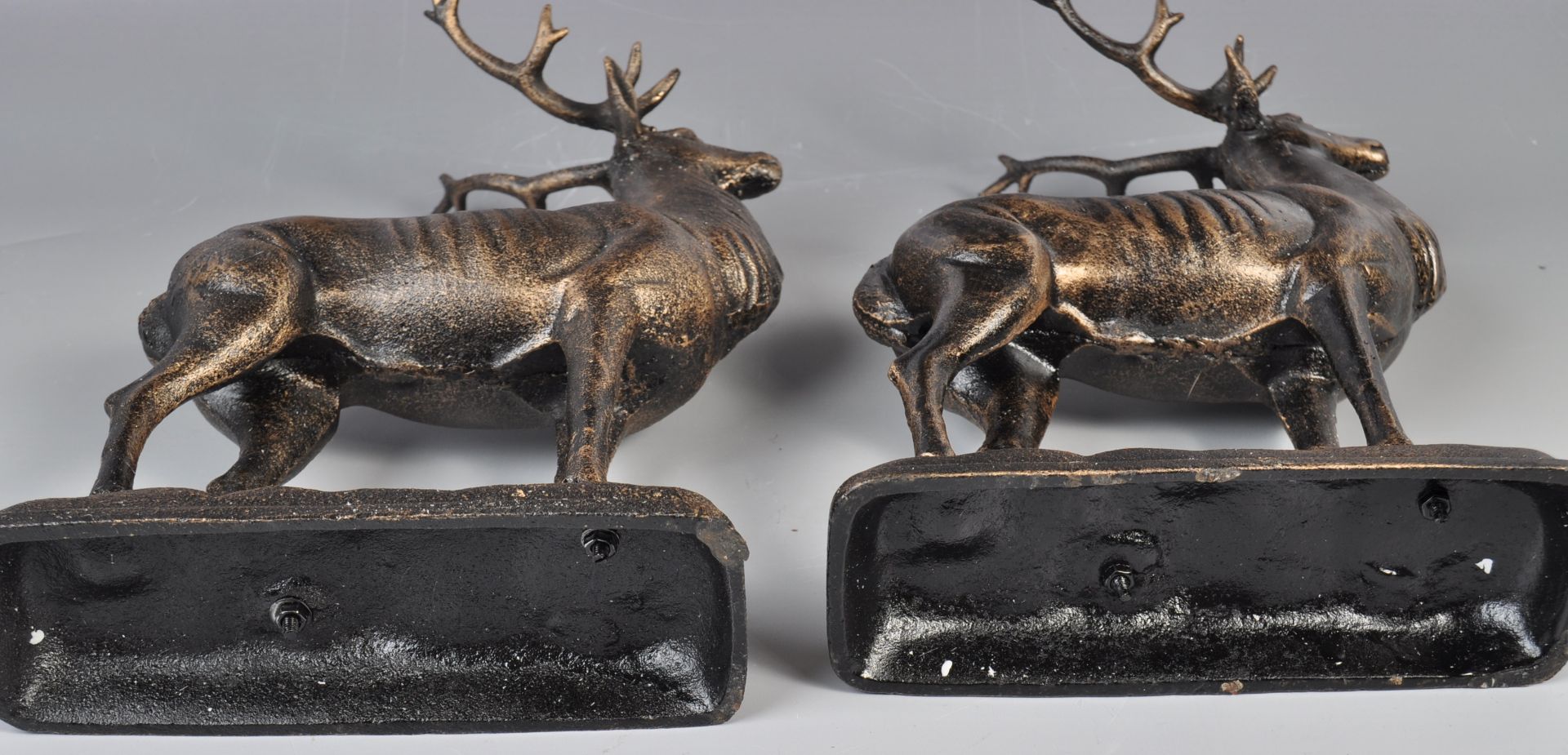 PAIR OF ANTIQUE STYLE FIGURES OF DEER / STAGS - Image 5 of 5