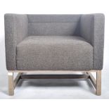 LYNDON DESIGN - ORTEN ARMCHAIR / LOUNGE CHAIR HAVING GREY UPHOLSTERY