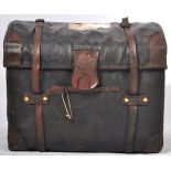 19TH CENTURY VICTORIAN CANVAS AND LEATHER DOMED TOP TRAVEL TRUNK