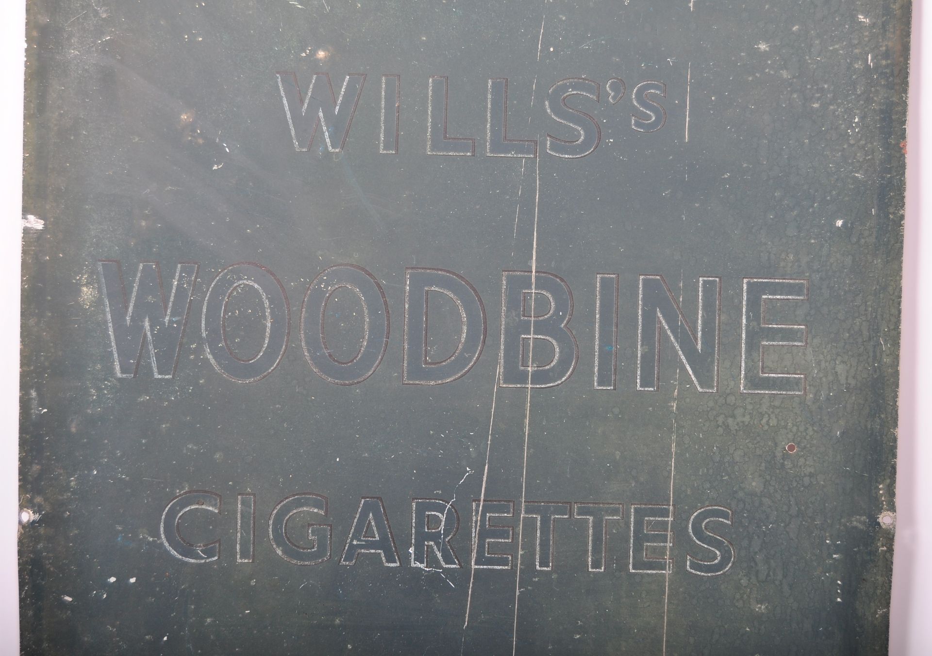 WILLS'S WOODBINE CIGARETTES TIN POINT OF SALE ADVERTISING SIGN - Bild 2 aus 4