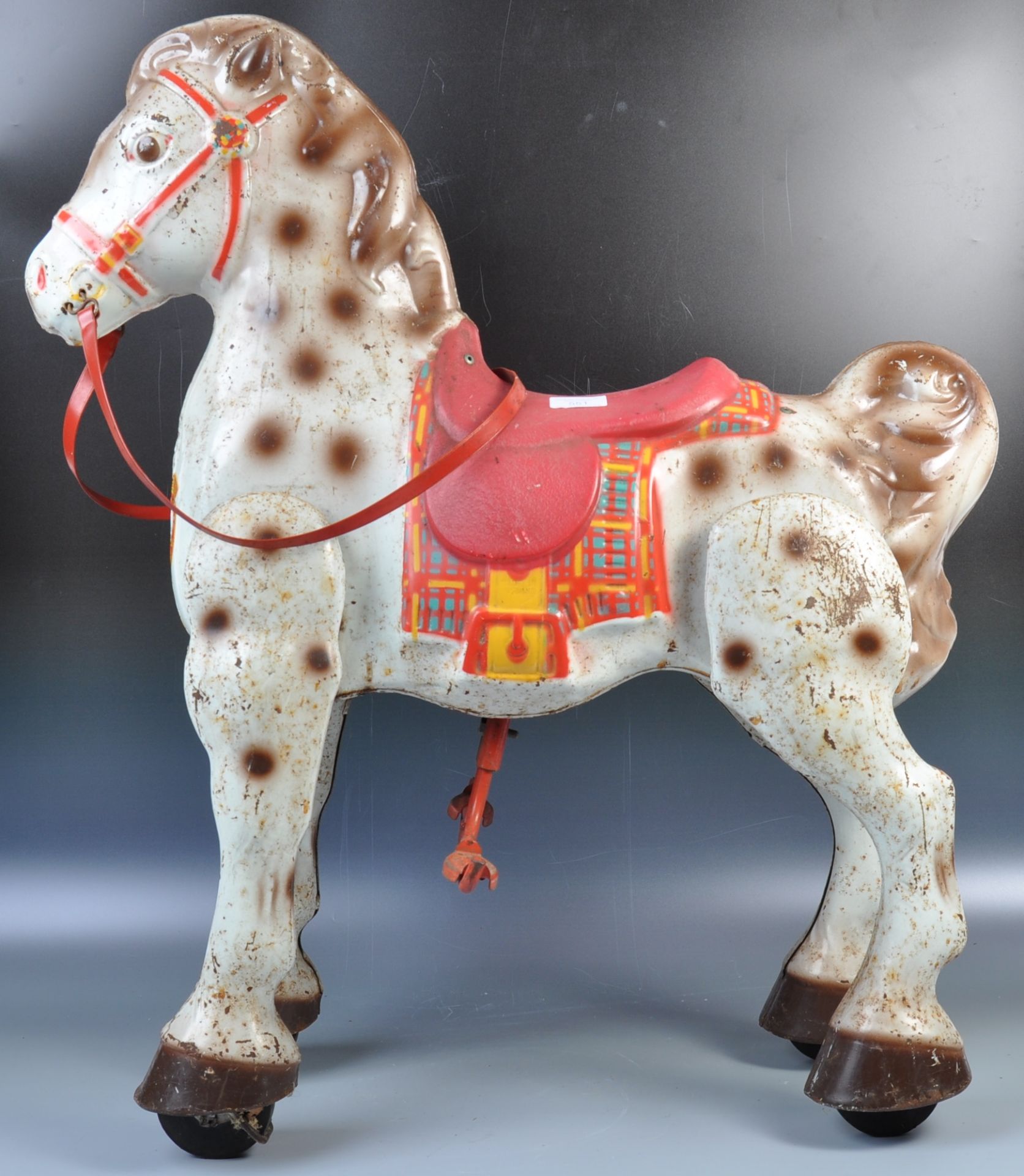 TRI-ANG MOBO 'BRONCO' METAL WALK ALONG / RIDE-ALONG HORSE - Image 2 of 7