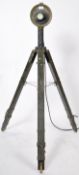 20TH CENTURY MILITARY ISSUE TRIPOD FREE STANDING LAMP LIGHT