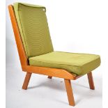 MID 20TH CENTURY LIGHT OAK EASY CHAIR