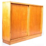 MID CENTURY LIGHT OAK TWIN SLIDING DOOR SCHOOL CUP