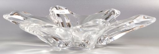 STUDIO ART GLASS CENTERPIECE BOWL BY ART VANNES FRANCE