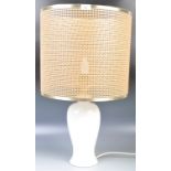 BITOSSI OF ITALY WHITE GLAZED POTTERY LAMP