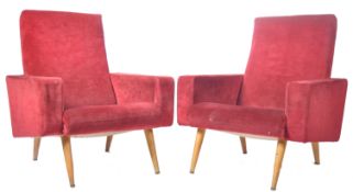 STYLISH PAIR OF MID CENTURY ITALIAN RETRO ARMCHAIRS