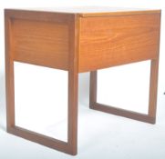 REX FURNITURE MID CENTURY SEWING WORK BOX STOOL OF SQUARE FORM