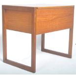 REX FURNITURE MID CENTURY SEWING WORK BOX STOOL OF SQUARE FORM