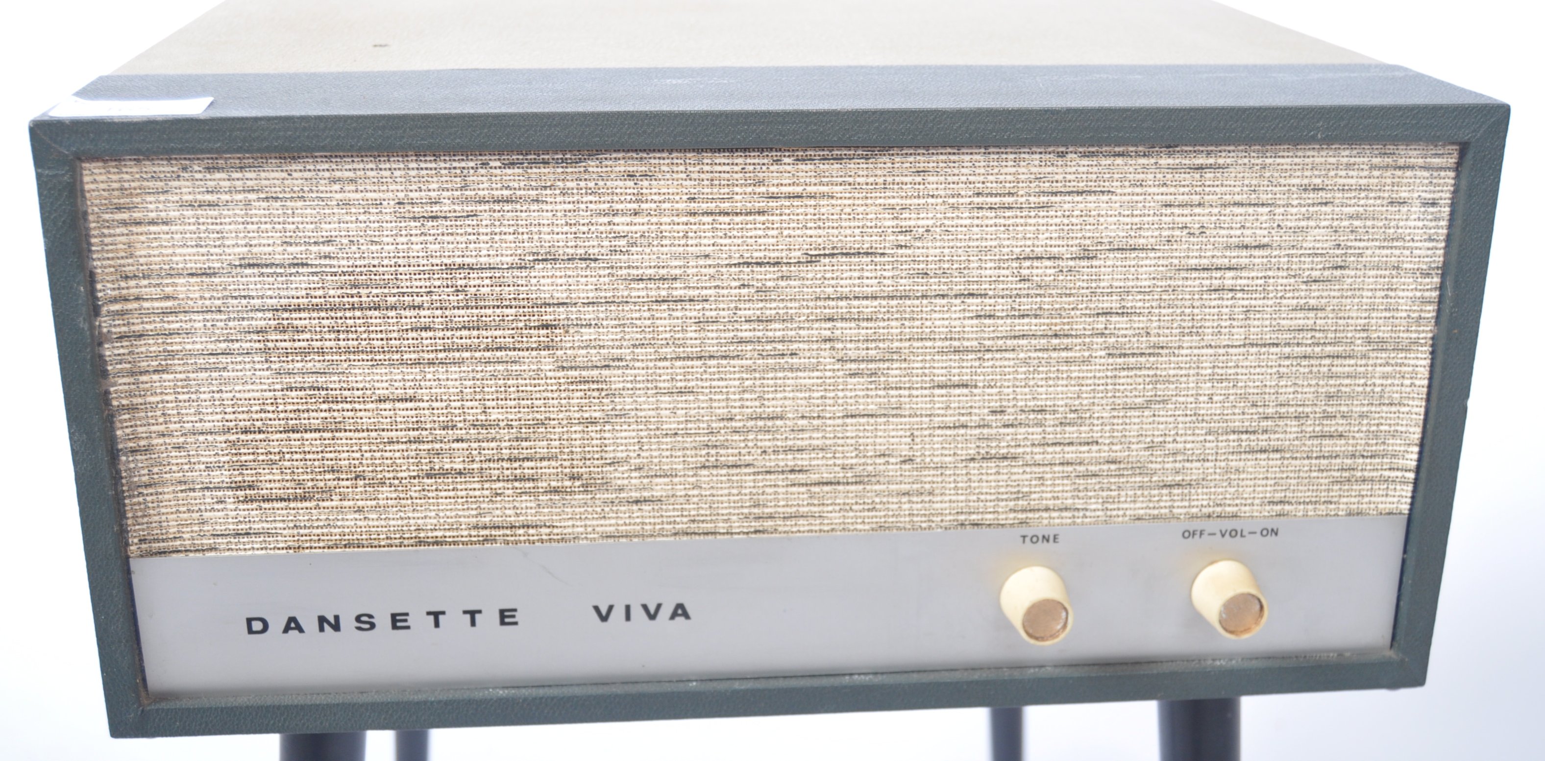 DANSETTE VIVA RETRO FREE STANDING RECORD PLAYER RAISED ON TAPERING SUPPORTS - Image 4 of 7