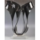 MID CENTURY MODERN ABSTRACT ART SMOKEY ACRYLIC SCULPTURE