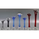COLLECTION OF JACK IN THE PULPIT VASES BY ASEDA GLASSWORKS