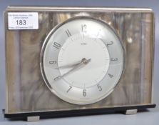 MID CENTURY CHROME AND LUCITE CLOCK BY METAMEC