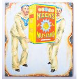 KEEN'S MUSTARD OIL ON BOARD IMPRESSION OF A ENAMEL ADVERTISING SIGN