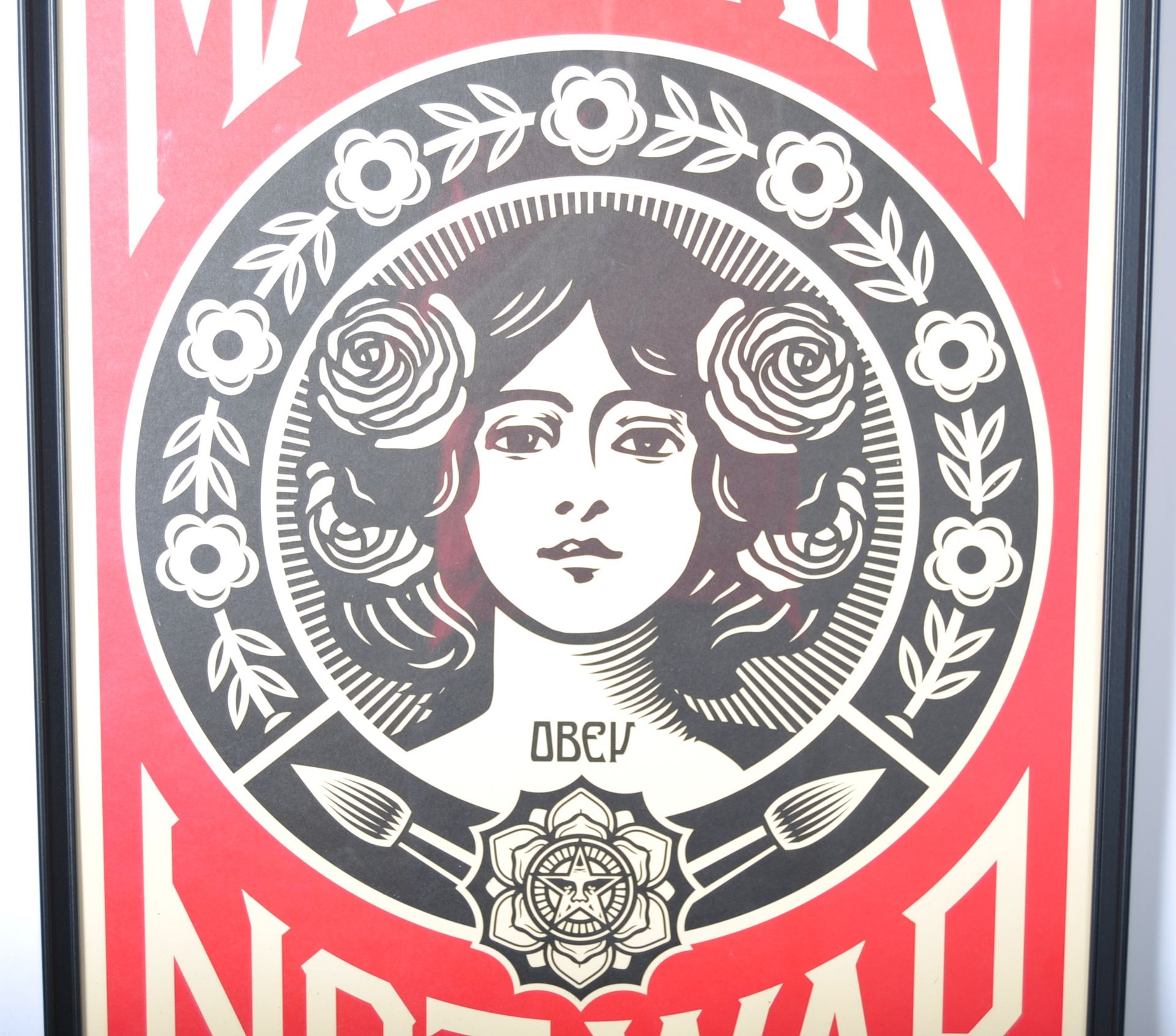 OBEY CONTEMPORARY ART NOUVEAU STYLE MAKE ART NOT WAR POSTER - Image 3 of 5