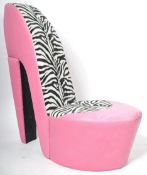 LARGE CONTEMPORARY NOVELTY CHAIR IN THE FORM OF A STILETTO SHOE