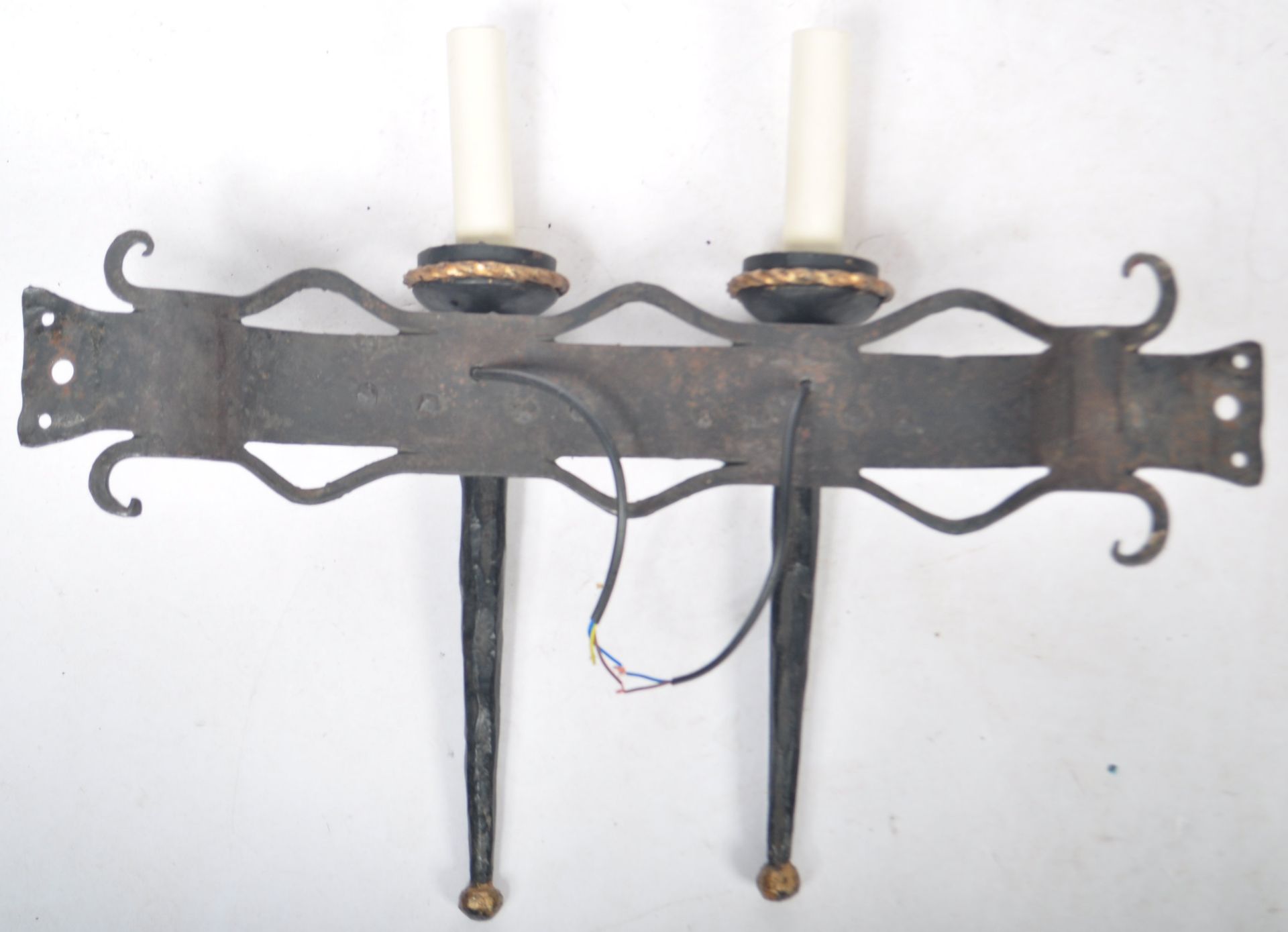 SET OF FOUR ANTIQUE GOTHIC REVIVAL WALL LIGHT SCONCES - Image 6 of 6