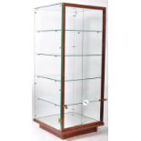 MID CENTURY GLASS SHOP DISPLAY CABINET SET WITH FOUR SHELVES