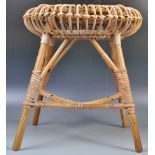 BELIEVED FRANCO ALBINI MID CENTURY WICKER / CANE STOOL