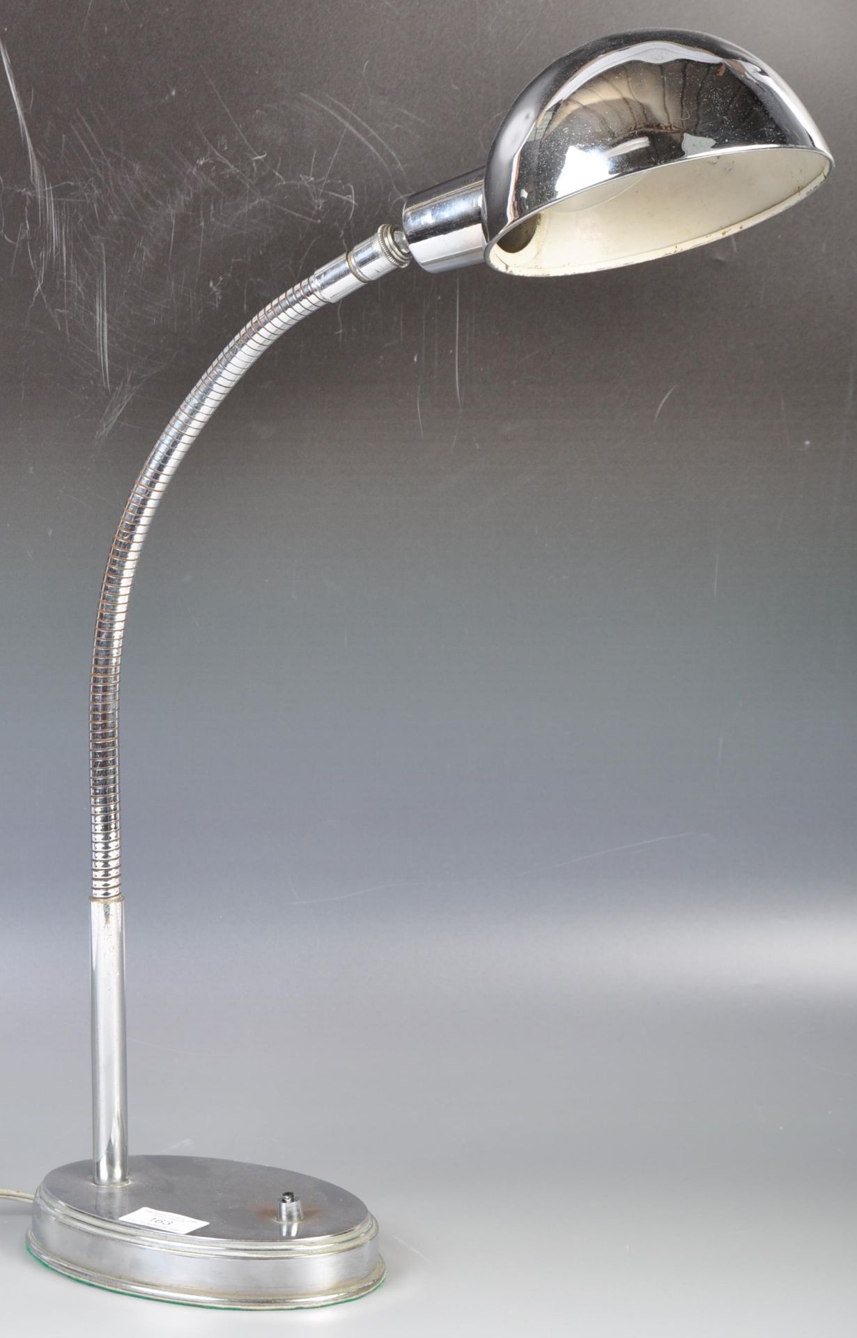 MID CENTURY FRENCH INDUSTRIAL TABLE DESK CHROME LAMP LIGHT