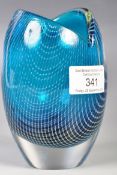 RARE CZECH GLASS HARRACHOV HARRTIL LATTICE VASE