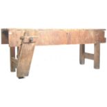 19TH CENTURY VICTORIAN INDUSTRIAL ANTIQUE WORKMAN'S BENCH