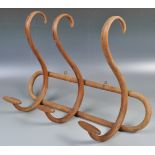 EARLY 20TH CENTURY BENTWOOD WALL MOUNTED COAT RACK IN TH MANOR OF THONET