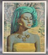 VLADIMIR TRETCHIKOFF - BALINESE GIRL - ORIGINAL RETRO PRINT