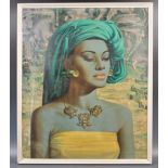 VLADIMIR TRETCHIKOFF - BALINESE GIRL - ORIGINAL RETRO PRINT