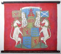 20TH CENTURY DECORATIVE WALL HANGING CREST BANNER / FLAG