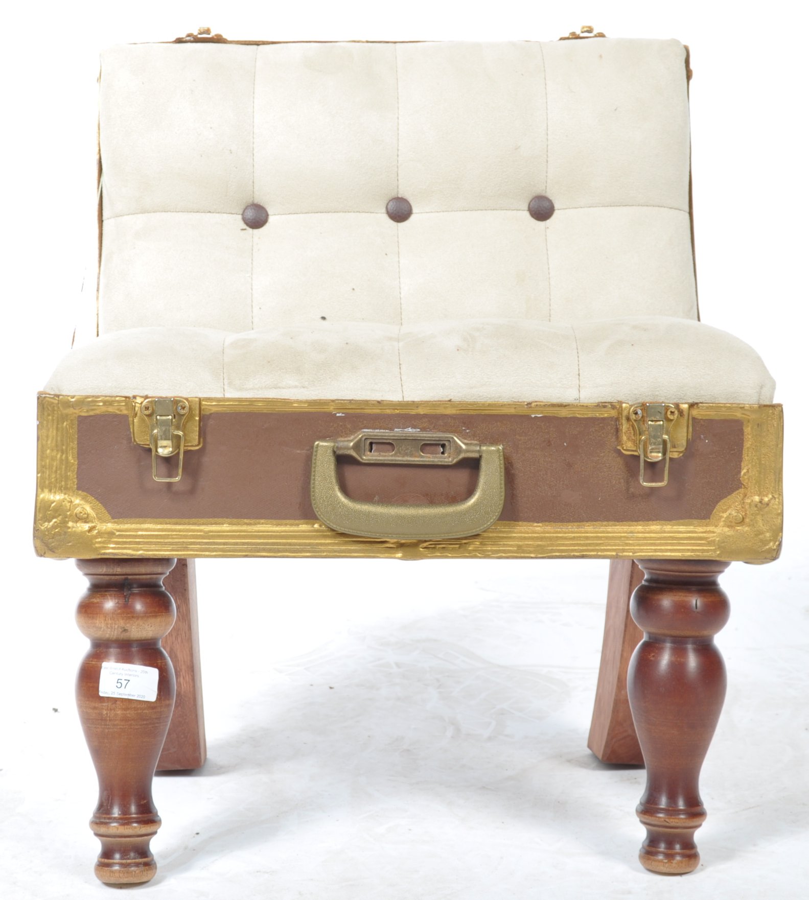 UNUSUAL BUTTON BACK CHAIR IN THE FORM A TRAVEL SUITCASE - Image 3 of 7