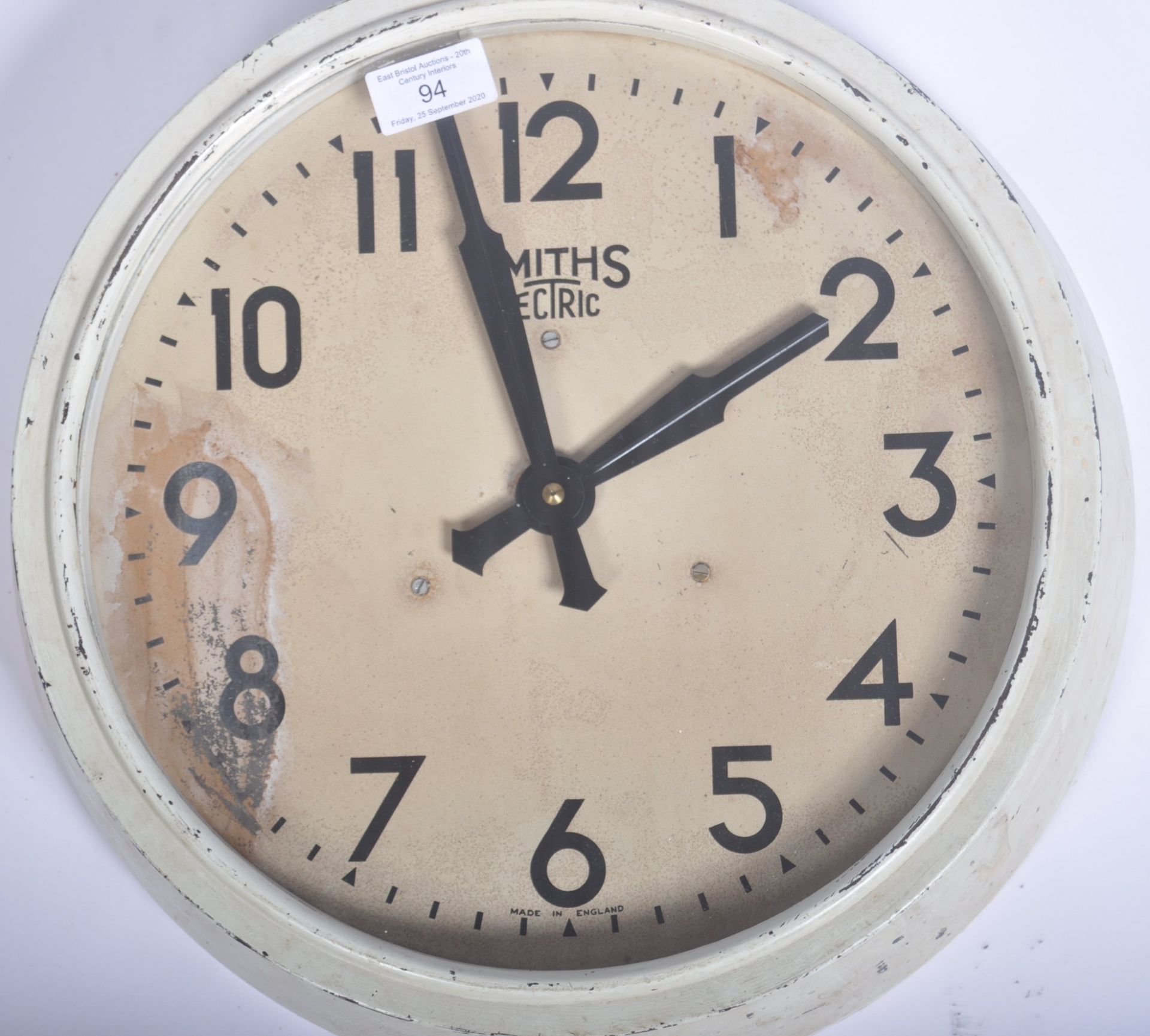 20TH CENTURY SMITHS SECTRIC INDUSTRIAL FACTORY / STATION CLOCK - Bild 2 aus 6
