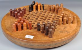 FANTASTIC WALNUT AND SPECIMEN WOOD CHINESE CHECKERS GAME