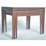 ROSENTHAL DOMUS AFROMOSIA TEAK WOOD NEST OF THREE TABLES