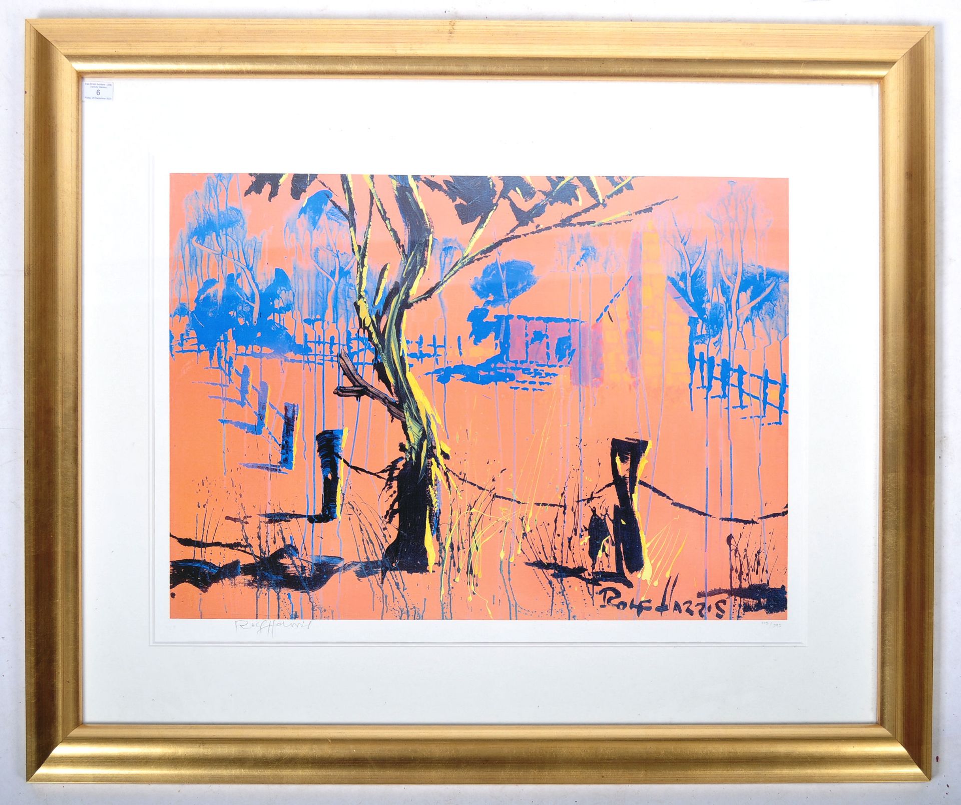 ROLF HARRIS LARGE PAINTING PRINT ENTITLED BUSH SHA