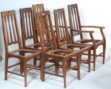 AFTER WILLIAM BIRCH ARTS AND CRAFT DINING CHAIRS