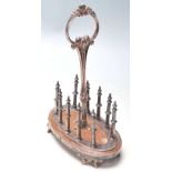 VICTORIAN THOMAS HARWOOD & SONS SILVER PLATED TOAST RACK
