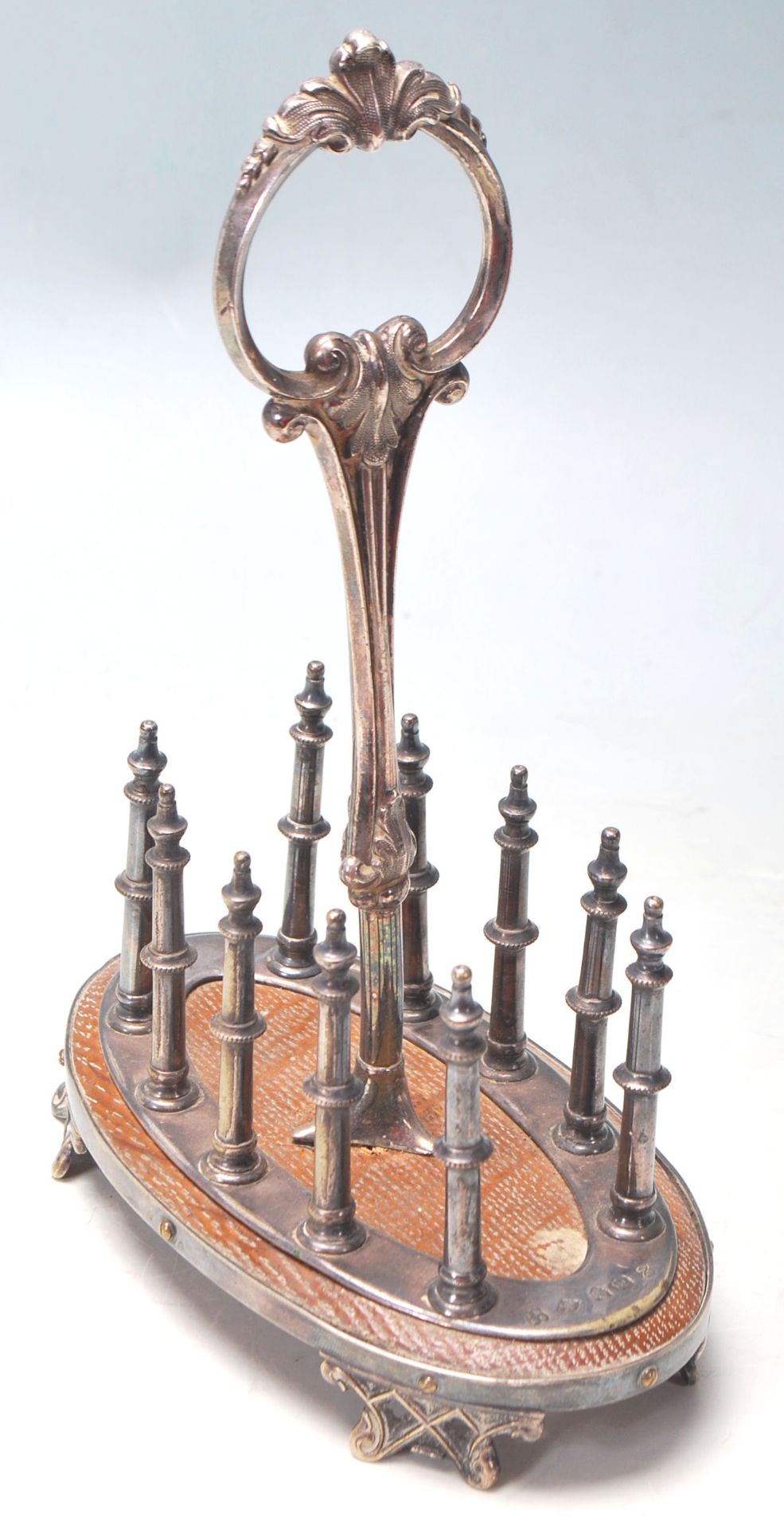 VICTORIAN THOMAS HARWOOD & SONS SILVER PLATED TOAST RACK