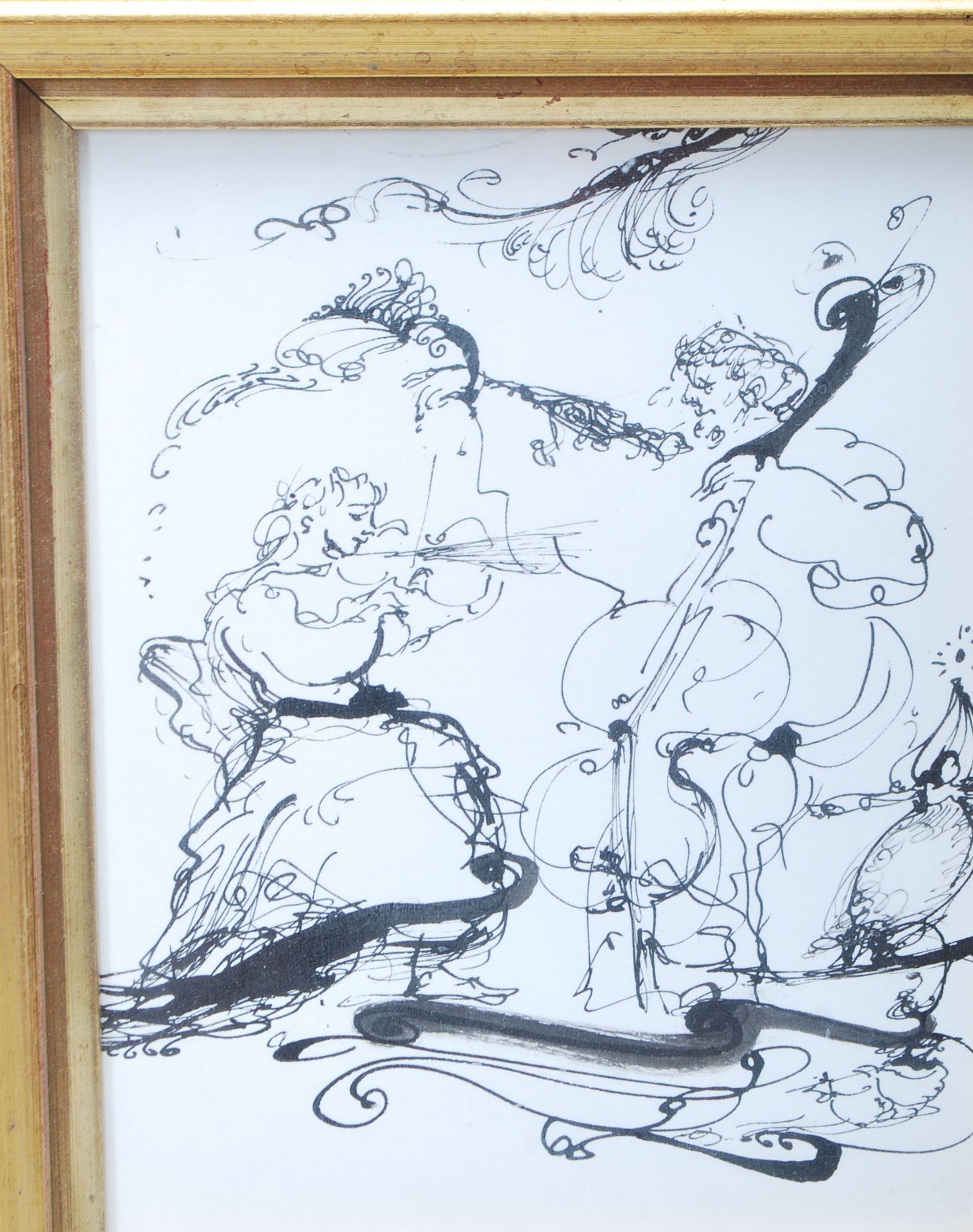 DEENAGH MILLER LOCAL INTEREST INK DRAWING OF MUSICIANS - Bild 2 aus 5