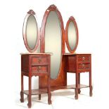 FRENCH MAHOGANY AND MARBLE TOP DRESSING TABLE