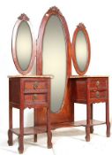 FRENCH MAHOGANY AND MARBLE TOP DRESSING TABLE