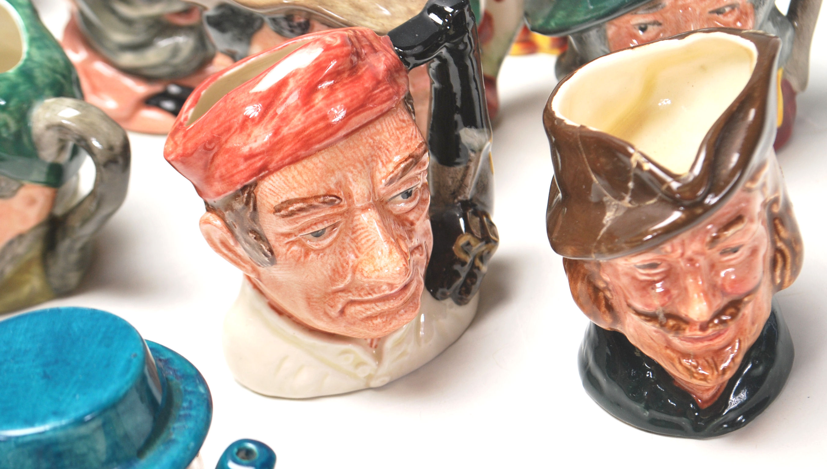 A LARGE COLLECTION OF ROYAL DOULTON MINATURE TOBY JUBS IN MANY CHARACTERS. - Image 9 of 12