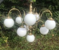 LARGE 10 BRANCH CHANDELIER - ELECTROLIER LIGHT