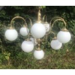 LARGE 10 BRANCH CHANDELIER - ELECTROLIER LIGHT