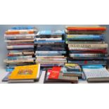 A LARGE QUANTITY OF SHIPS BOOKS IN TWO LARGE PLASTIC CONTAINERS