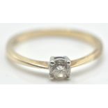 9CT GOLD AND DIAMOND ENGAGEMENT RING