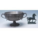 FRANKLIN MINT LEGENDS OF CAMELOT EXCALIBUR BOWL / FRANKLIN MINT ROMAN BRONZE HORSE